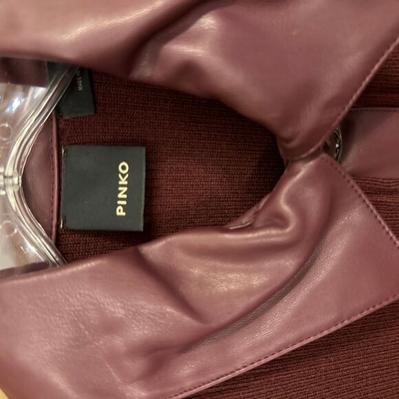 New PINKO Rubesco Abito Costina Misto Shirt Dress small - Picture 4 of 12